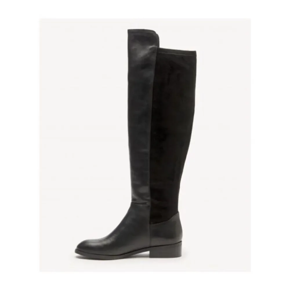 Black Leather 50/50 Riding Boot Over Knee Sole Society Calypso Tall Equestrian 6